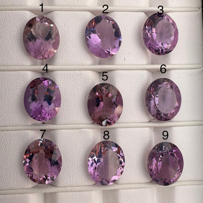 Purple Amethyst Oval Faceted Loose Stone – view 1 of 15