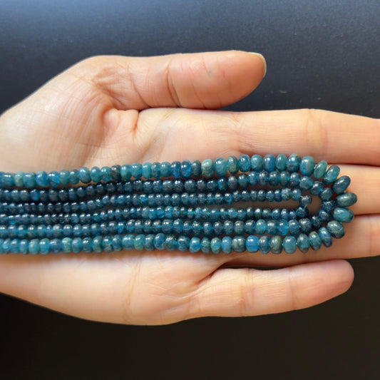 Stunning  Apatite Rondelle Glossy Polished Beads