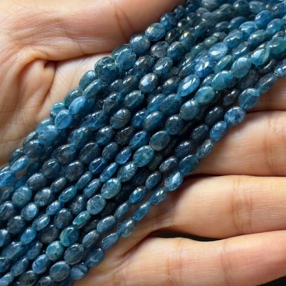 Blue Apatite Oval Beads, 4.5-5 mm, 42 cm – view 2 of 2