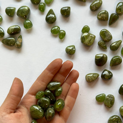 Green Chrome Diopside Drop Beads – view 7 of 9