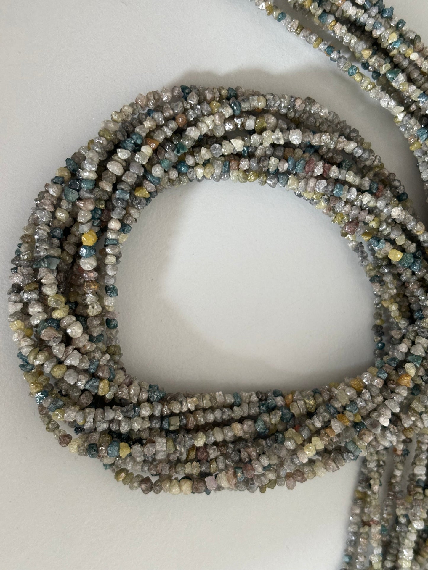 Multi Color ROUGH DIAMOND Necklace With Clasp
