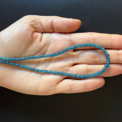 Blue Apatite Rondelle Beads, 3.2-4.2 mm, 42 cm – view 1 of 2