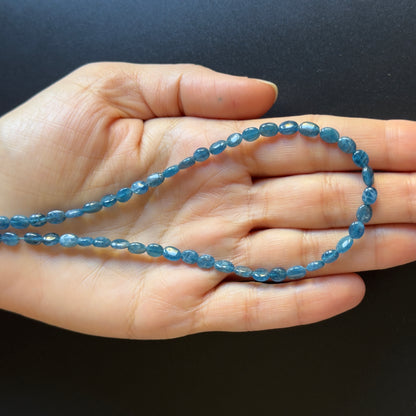Blue Apatite Oval Beads, 4.5-4.5 mm, 42 cm – view 1 of 2