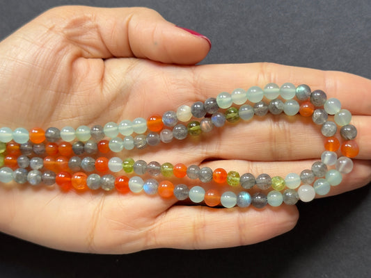 Polished Vibrant Multi -Round Beads