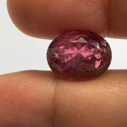 Red Tourmaline Oval Faceted Loose Stone, 7 ct, 10.5x7.3 mm – view 3 of 3