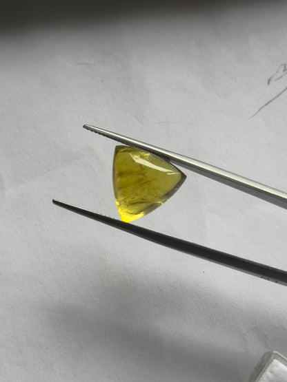 Yellow Tourmaline Triangular Cabochon, 11.56 ct – view 16 of 17