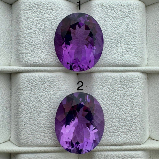 Amethyst Oval Faceted Deep Wonderful Purple With Choice 16 x 12mm