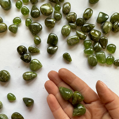 Green Chrome Diopside Drop Beads – view 3 of 9