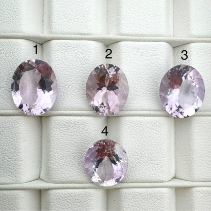 Purple Amethyst Oval Faceted Loose Stone, 14x12 mm