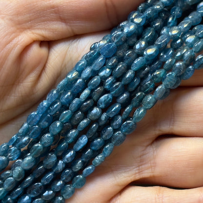 Blue Apatite Oval Beads, 4-4.5 mm, 42 cm – view 2 of 2