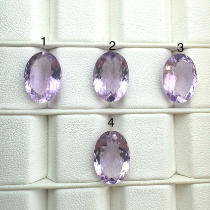 Purple Amethyst Oval Faceted Loose Stone, 4.40 ct, 14x10 mm