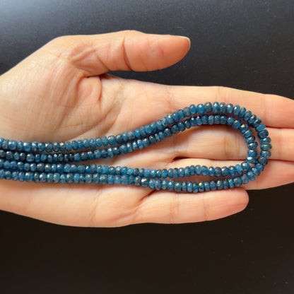 Blue Apatite Rondelle Beads, 2.5-5 mm, 42 cm – view 1 of 2
