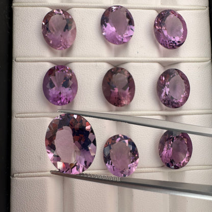 Purple Amethyst Oval Faceted Loose Stone – view 9 of 15