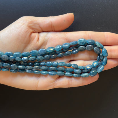 Blue Apatite Oval Beads, 6.5-7 mm, 42 cm – view 1 of 3