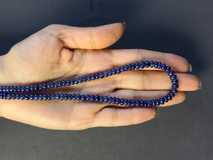 Blue Tanzanite Rondelle Beads, 150.76 ct, 5.04-6,22 mm, 41 cm – view 1 of 2