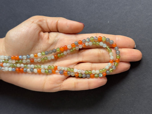 Polished Vibrant Multi -Round Beads