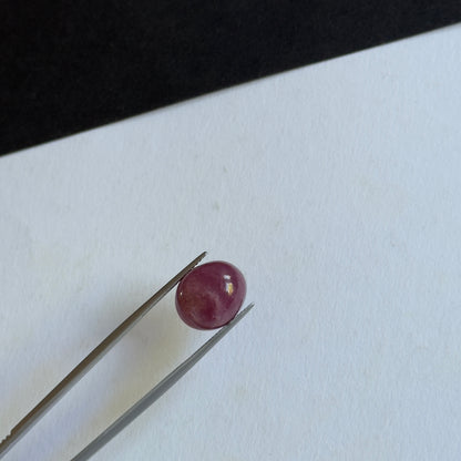 Pink Tourmaline Oval Cabochon, 11.32 ct, 13.7x11.6 mm – view 1 of 3