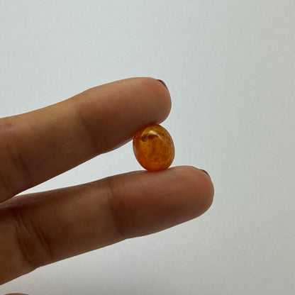 Orange Garnet Oval Cabochon, 7.51 ct, 12x10 mm – view 2 of 3