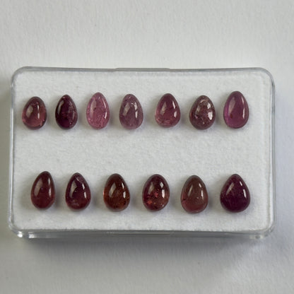 Pink Tourmaline Drop Cabochon, 14.40 ct, 7-8 mm – view 3 of 5