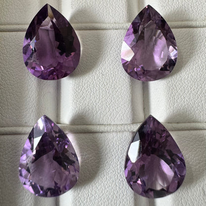 Purple Amethyst Drop Faceted Loose Stone – view 2 of 6