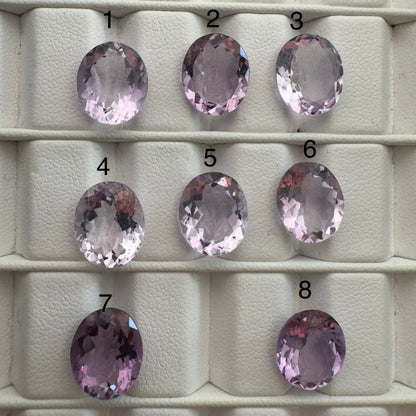 Purple Amethyst Oval Faceted Loose Stone, 12x10 mm – view 1 of 7