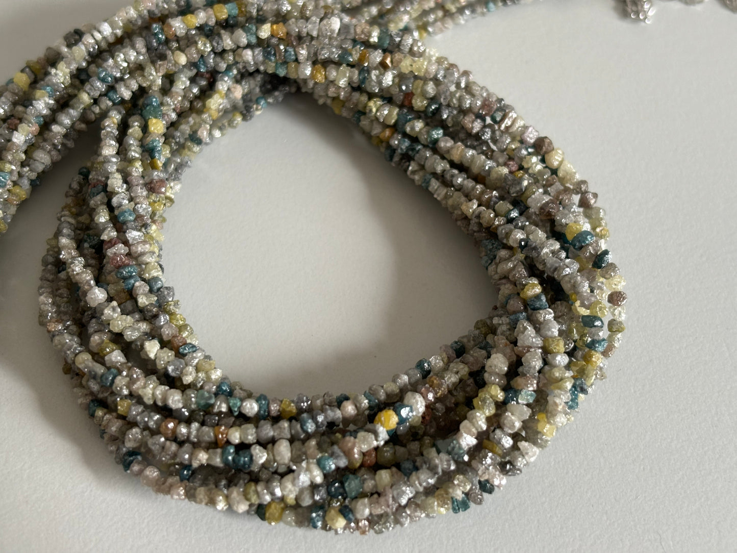 Multi Color ROUGH DIAMOND Necklace With Clasp