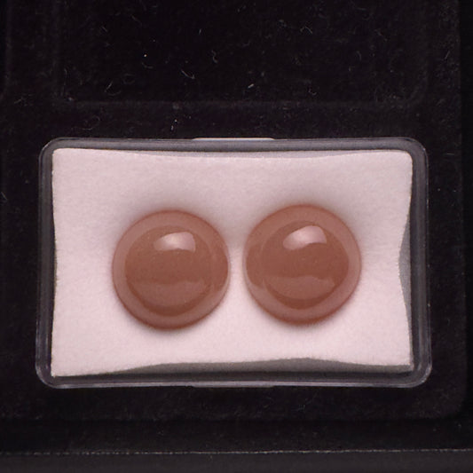 Moonstone Cabochons Round 17 mm 43.98 cts Pair