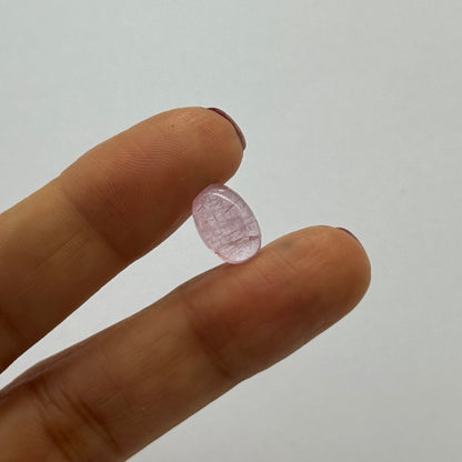 Blush Pink Tourmaline Oval Cabochon, 4.41 ct, 12x8.8 mm – view 2 of 2
