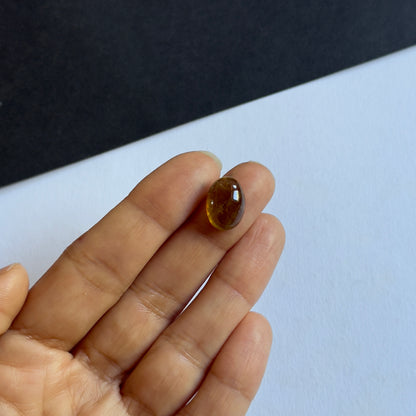 Yellow Tourmaline Oval Cabochon, 9.07 ct, 14x10 mm – view 2 of 3