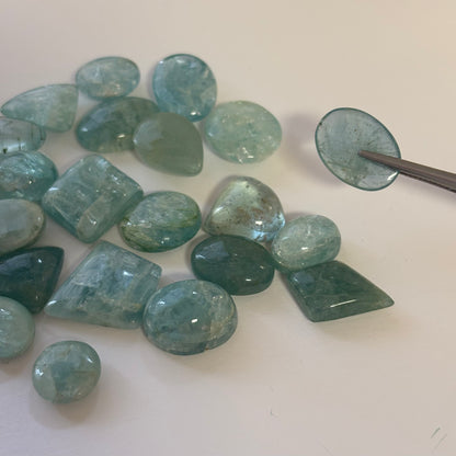 Blue Aquamarine Oval Beads – view 11 of 15