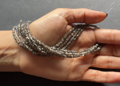 Brown Diamond Beads, 3-3.5 mm, 40 cm – view 1 of 3