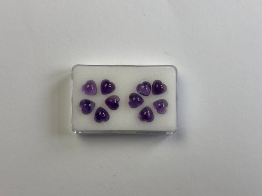 Purple Amethyst Cabochon heart