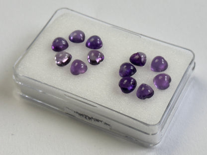 Purple Amethyst Heart Cabochon, 9.43 ct, 6x6 mm – view 4 of 5