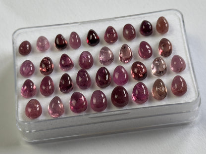 Pink Tourmaline Drop Cabochon, 25 ct, 5-6.8 mm – view 4 of 5