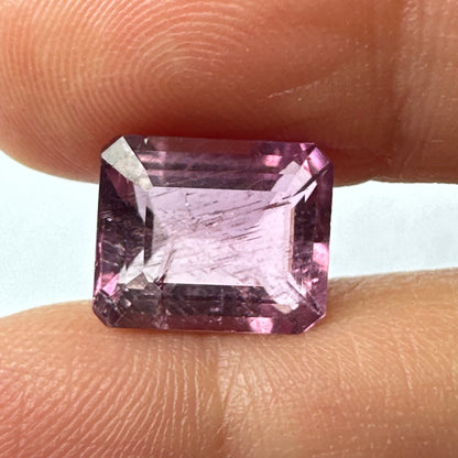 Pink Tourmaline Rectangular Loose Stone, 4.37 ct, 10.9x9.0 mm – view 1 of 3