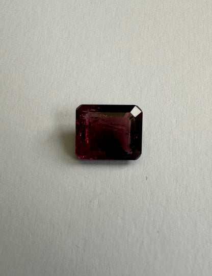 Purple Tourmaline Rectangular Loose Stone, 6.16 ct, 12.2x10 mm – view 3 of 3