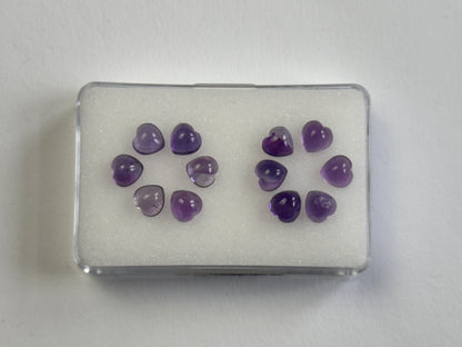 Purple Amethyst Heart Cabochon, 9.43 ct, 6x6 mm – view 3 of 5