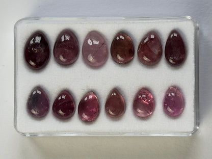 Pink Tourmaline Drop Cabochon, 30.65 ct, 8.5-11.5 mm – view 3 of 6