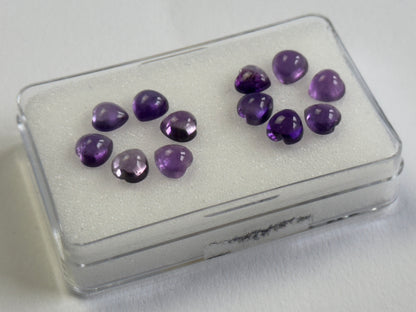 Purple Amethyst Heart Cabochon, 9.43 ct, 6x6 mm – view 5 of 5