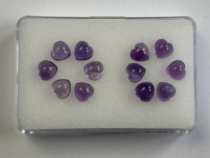 Purple Amethyst Heart Cabochon, 9.43 ct, 6x6 mm – view 2 of 5