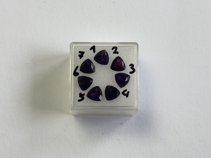 Purple Amethyst Trillion Faceted Loose Stone, 4.74 ct – view 4 of 4