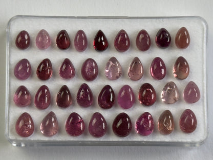 Pink Tourmaline Drop Cabochon, 25 ct, 5-6.8 mm – view 2 of 5