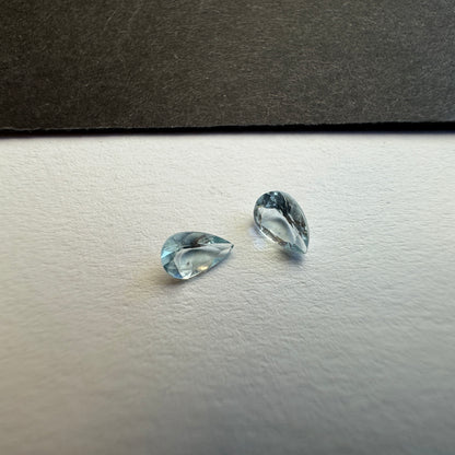 Aquamarine Drop Loose Stone Pair, 0.70 ct, 6.3x4 mm – view 4 of 4