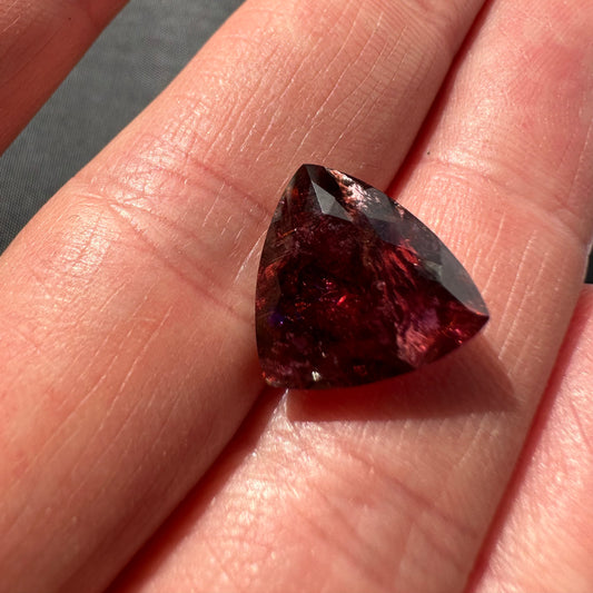 Eb001343 Tourmaline, 7.59 cts, 13.5x 13.5 mm, Trilliant cut