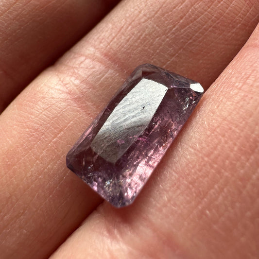 Radiant Bright Purple Tourmaline In Emerald Shape 6.93cts
