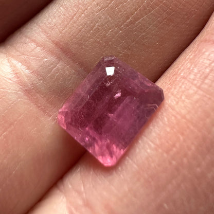 Pink Tourmaline Rectangular Loose Stone, 3.47 ct, 10x8 mm – view 1 of 3
