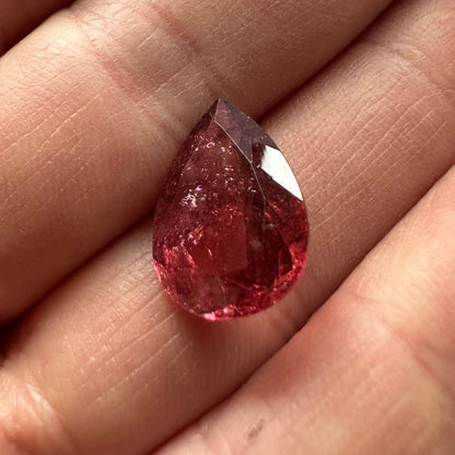 Purple Tourmaline Pear Loose Stone, 8.46 ct, 17.3x12.4 mm – view 1 of 3