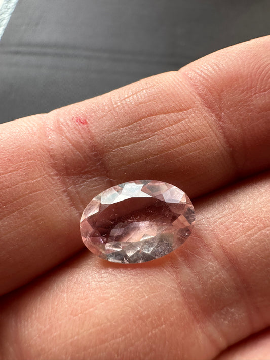 Pink tourmaline, star cut oval, 3.75cts, 13.4x9.4x4.8mm