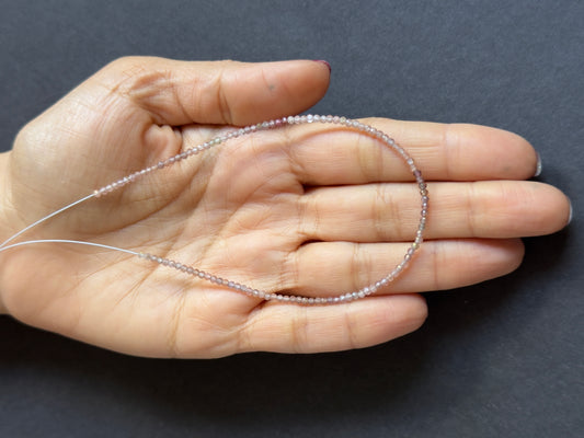 Faceted Round Beads Tourmaline  Old rose Hues -20cm