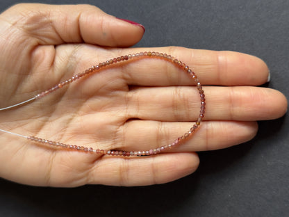 Orange Spinel Round Faceted Beads, 20 cm – view 1 of 3